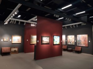 Cologne Fine Art: 15.000 Quadratmeter Tapeten Cologne Fine Art Messestand Farben